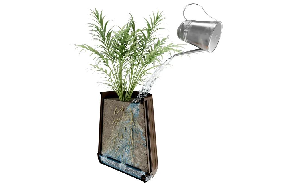 Self Watering Rosewood Brown Conical Planter - Keter US