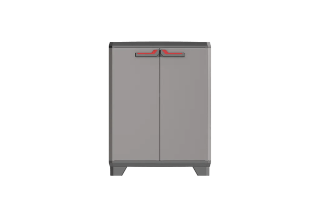 Armario bajo de resina Stilo - 90x39x68 cm. - Negro