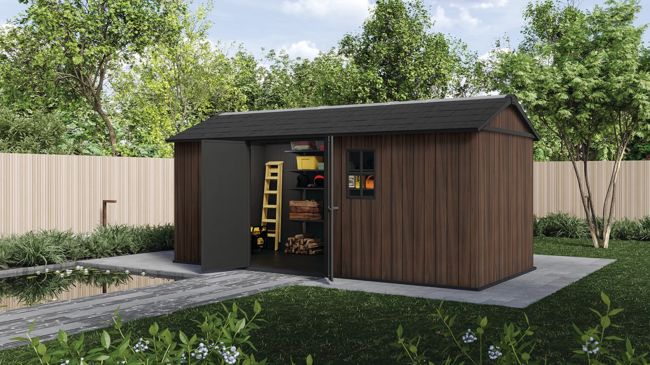 Signature Apex Shed 17x7.5ft - Rosewood