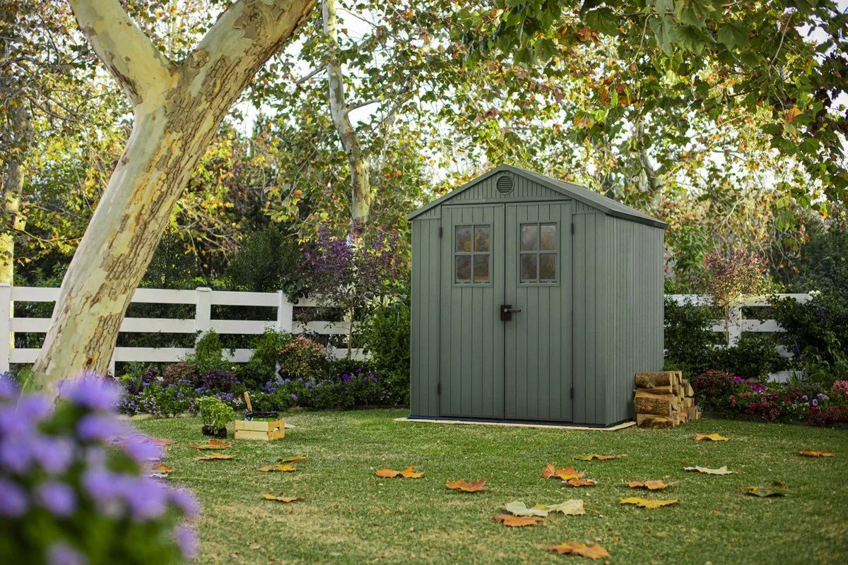 Caseta de exterior Darwin 6x6 ventanas frontales. 190x183x221cm y 3,3m2 - Verde