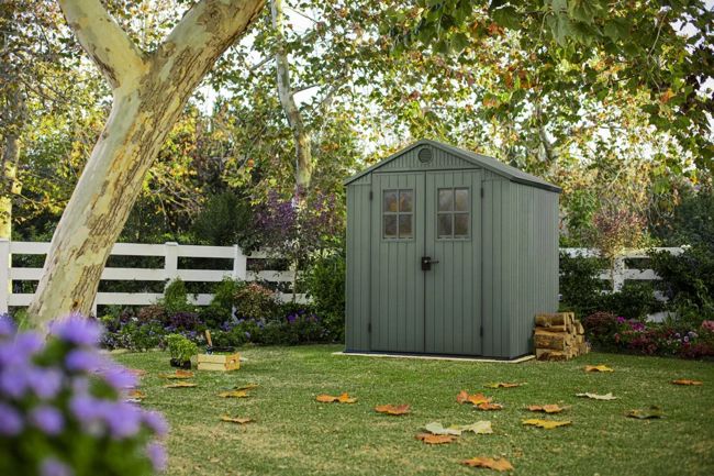 Caseta de exterior Darwin 6x6 ventanas frontales. 190x183x221cm y 3,3m2 - Verde