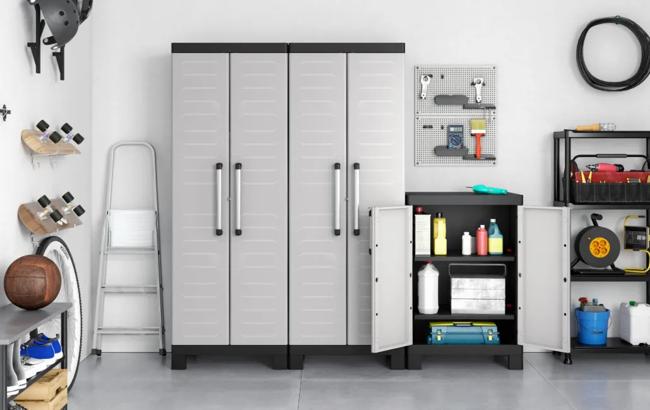 ארון שירות דטרויט נמוך - אפור-שחור thumbnail