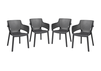 Pack de 4 sillas de exterior Elisa - Muebles de Jardín