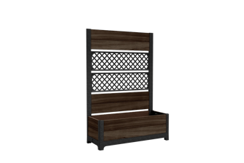 Rhumbos 26 Gallon Privacy Screen Planter - Rosewood Brown - Planters