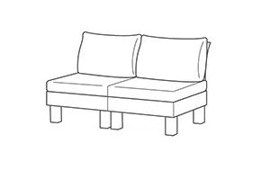 Keter Elements 2-zits Loungebank -