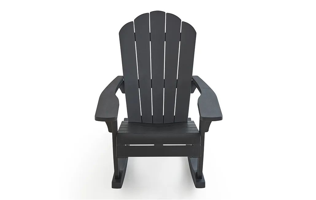Everest Resin Plastic Adirondack Rocker - Graphite - Keter US