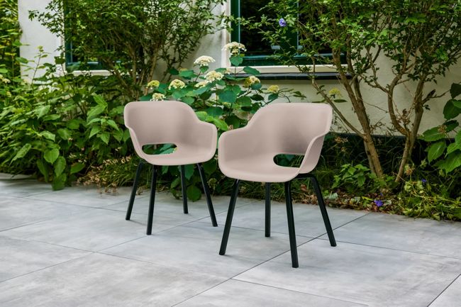 Noa Kuipstoel - 2 stuks - 56,5x55x80cm - Zand