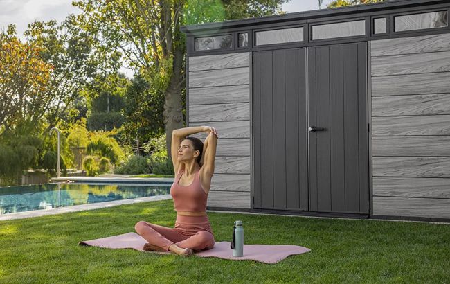 Gray Signature 11x7 Large Storage Shed - Keter US