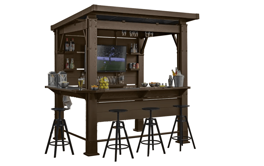 Abri de jardin pour bar extérieur de 7,5 x 6,5 pi avec structure d’ombrage − Keter Canada