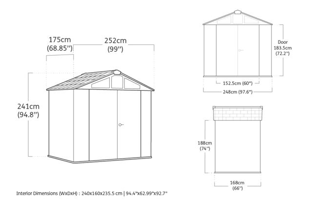 Summit-Gartenhaus 8x6 - 