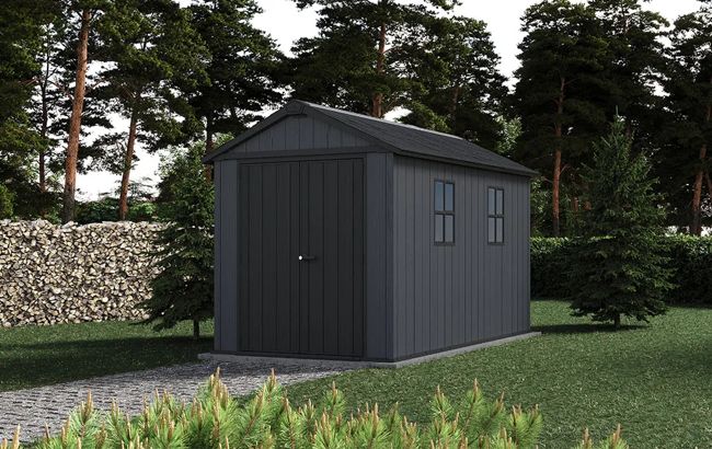 מחסן גינה ניוטון פלוס - 7.5x11 עמוק - אפור