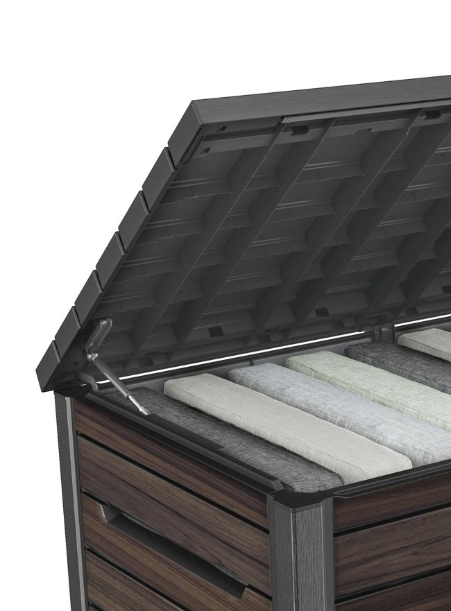 Ontario 870L Storage Box with Divider - Rosewood