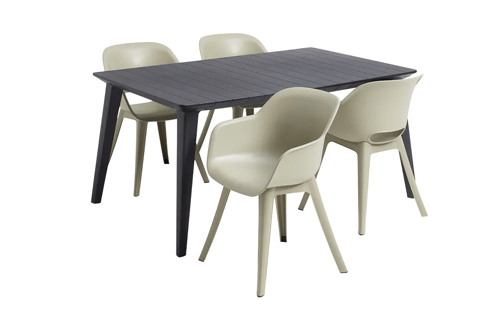 Akola Kuipstoel - set van 2 - 55x56x80cm - Salie Groen