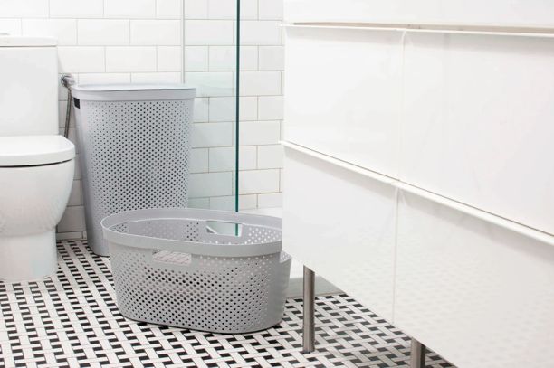 Infinity Dots Wasmand 60L - Grijs - Was verzamelen