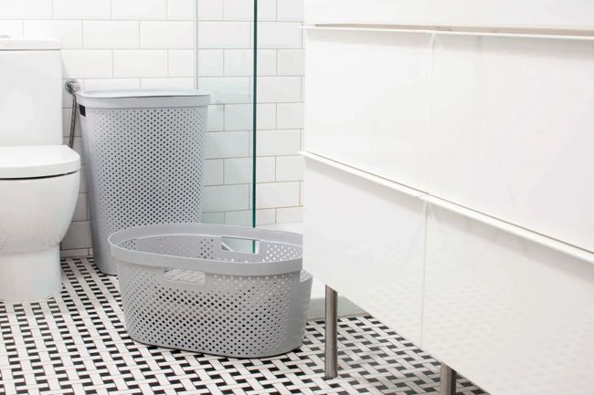 Infinity Dots Wasmand 60L - Grijs