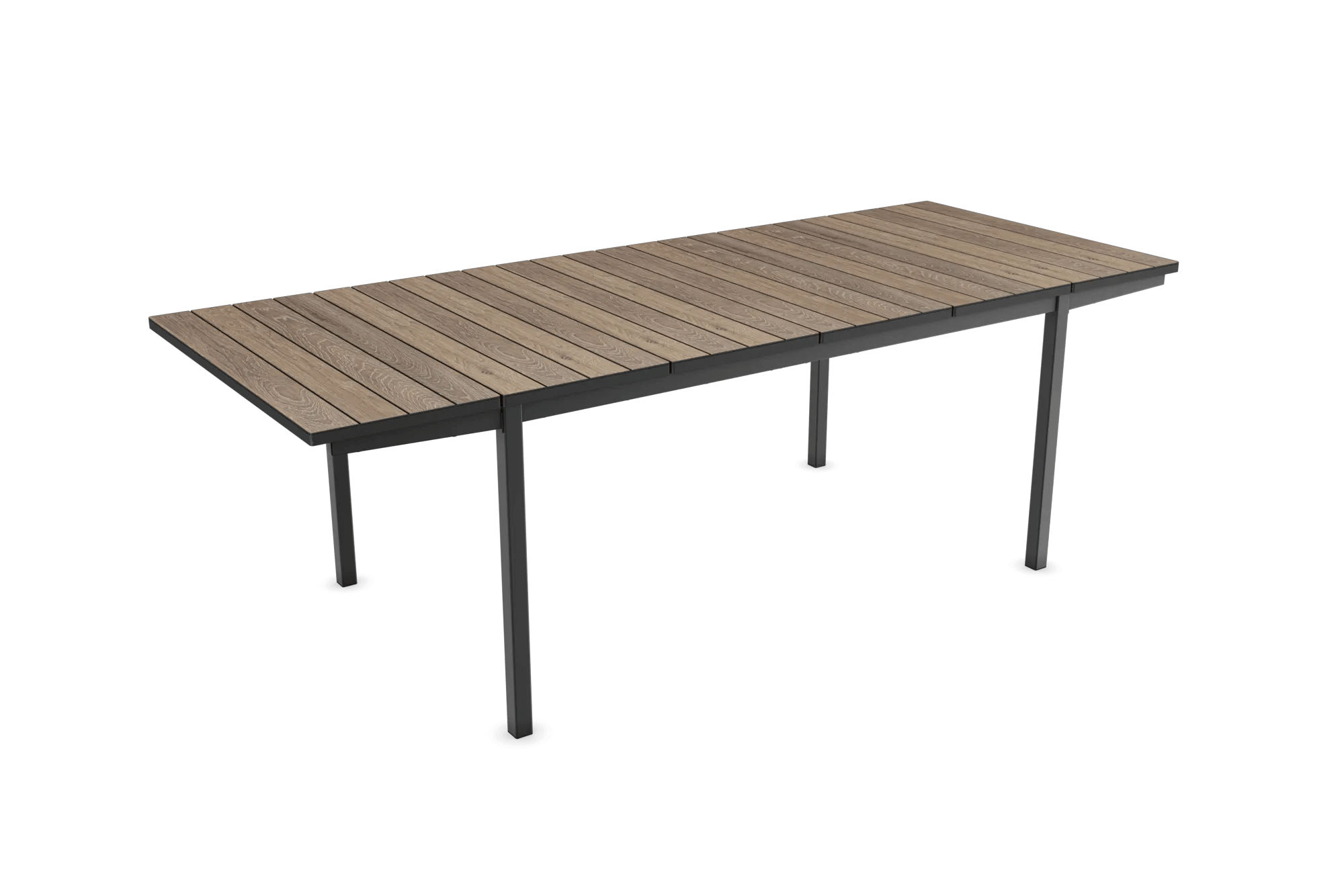 Mesa comedor de exterior Porto extensible 155–233x94x75 cm - Marrón