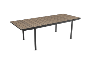 Mesa comedor de exterior Porto extensible 155–233x94x75 cm - Marrón - Muebles de Jardín