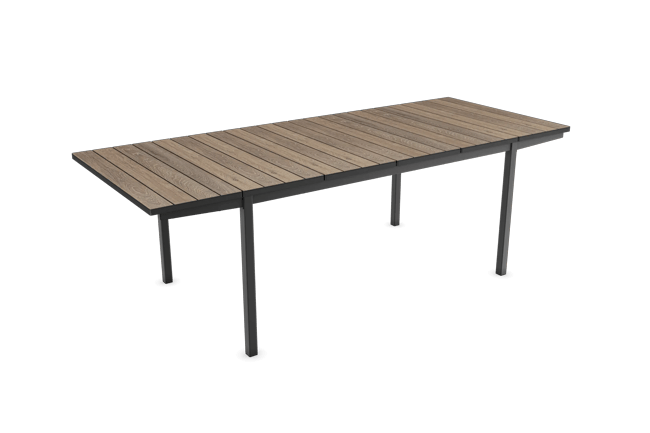 Mesa comedor de exterior Porto extensible 155–233x94x75 cm - Marrón