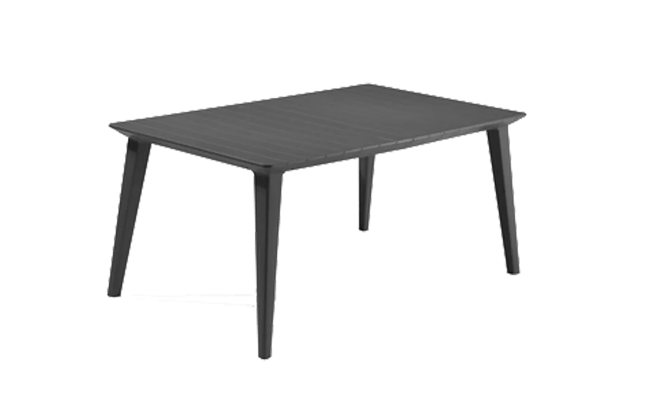 פינת אוכל בריסל - שולחן ו 6 כיסאות - אפור כהה