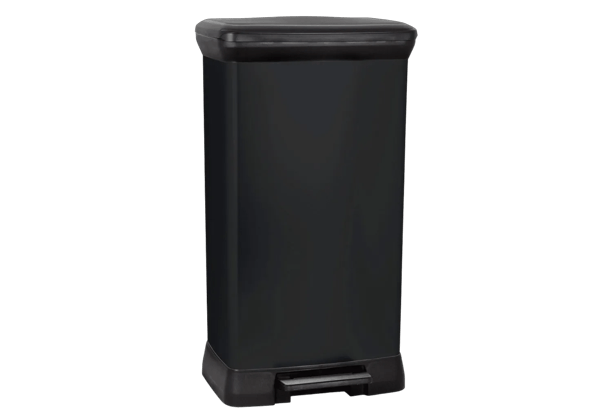 Decobin Prullenbak 50L - Zwart - Prullenbakken