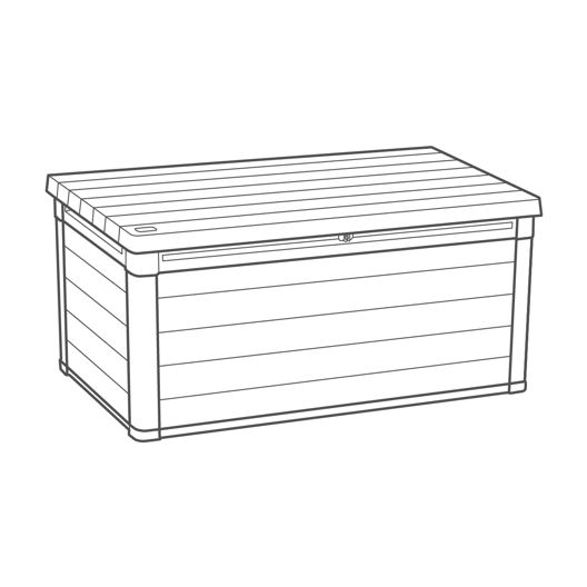 Buy Signature Walnut Brown Deck Box 150 Gallon- Keter Canada
