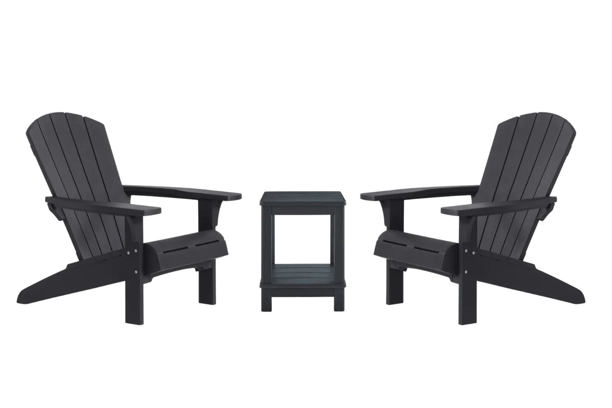 Troy Adirondack Tuinstoelen met Deluxe Bijzettafel - Antraciet