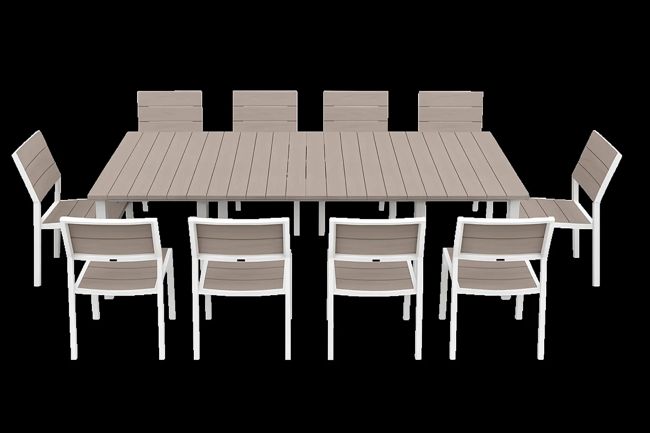 פינת אוכל ורונה- שולחן נפתח ו 8 כיסאות - קפוצ'ינו