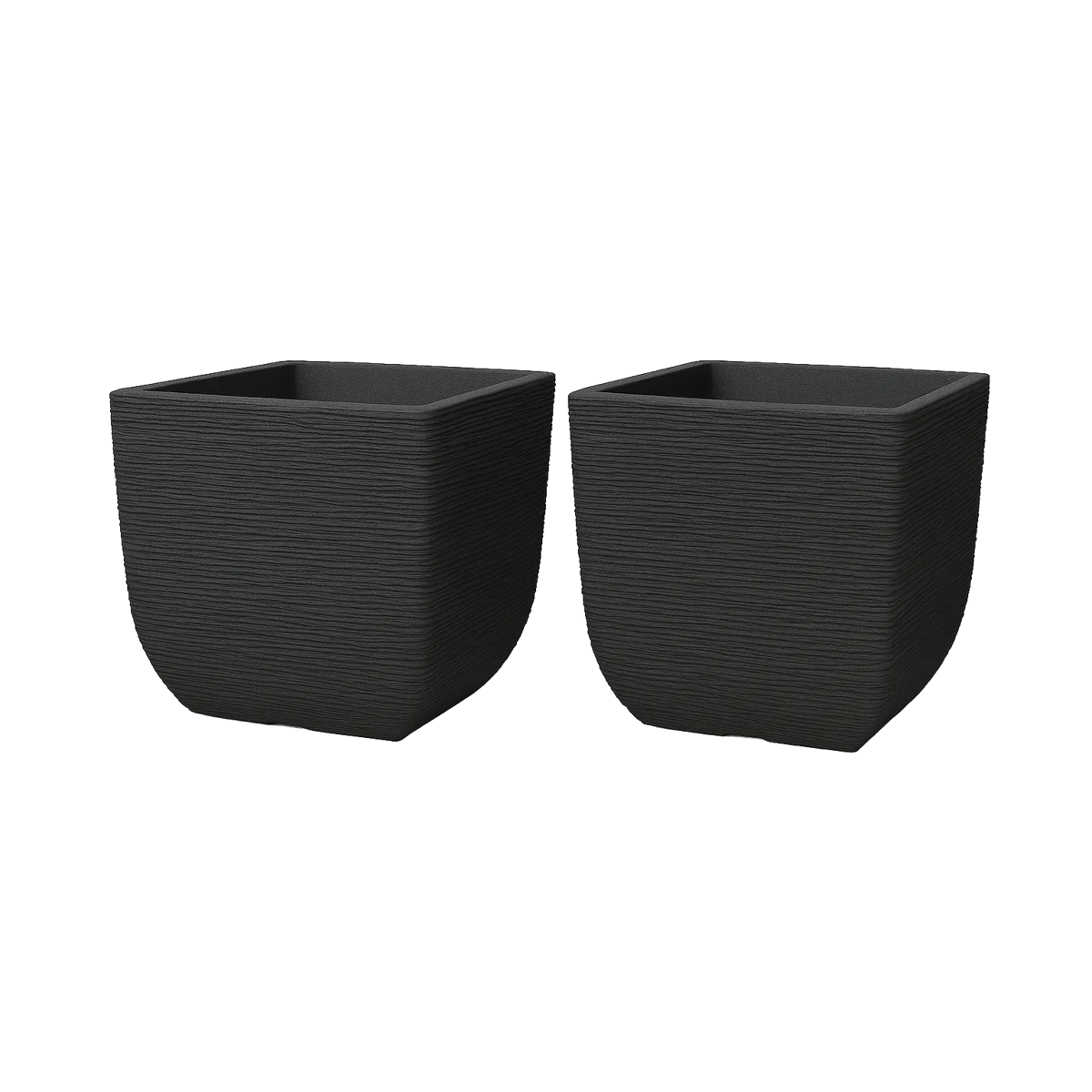 Cotswold Square Planter 38cm Set of 2 - Millstone Grey