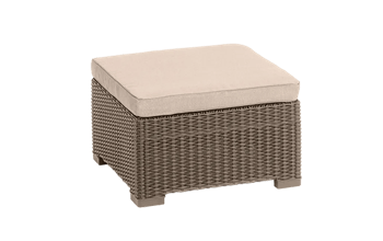Reposapiés de exterior California 68x68x42,5 cm - Capuchino - Sillones de exterior