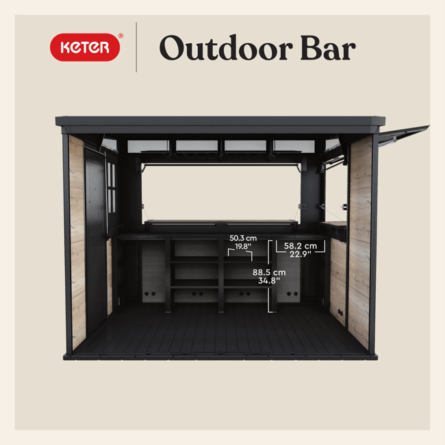 Signature Outdoor Garden Bar - Rosewood