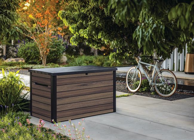 Ontario 870L Storage Box with Divider - Rosewood