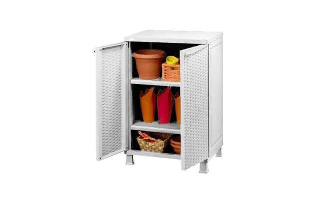 ארון שירות ראטן נמוך - BASE MATRIX - לבן thumbnail