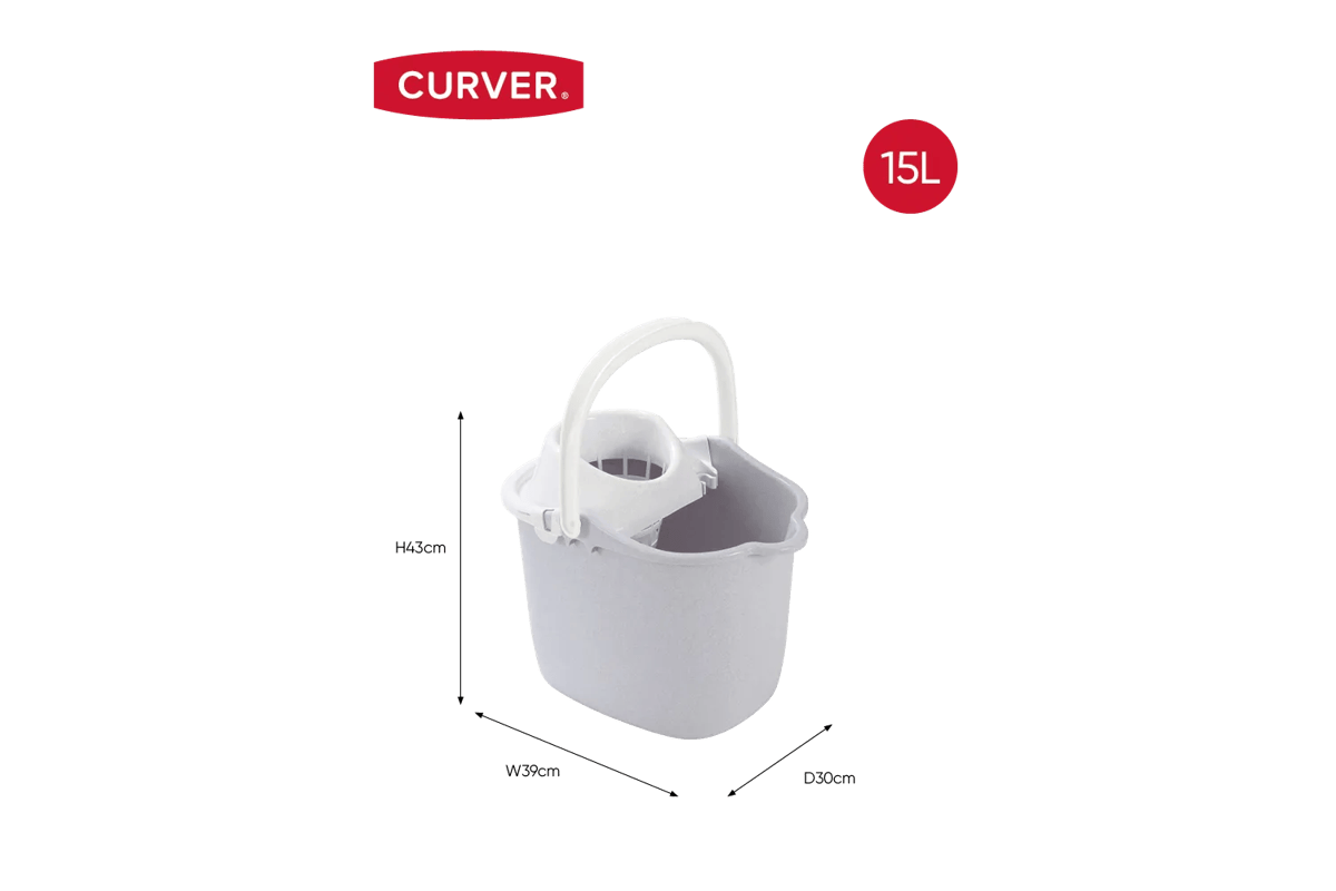 Dweil Emmer 15L - Grijs