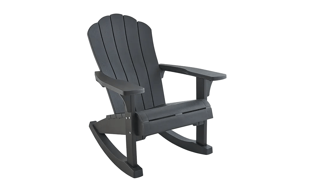 Everest Resin Plastic Adirondack Rocker - Graphite - Keter US