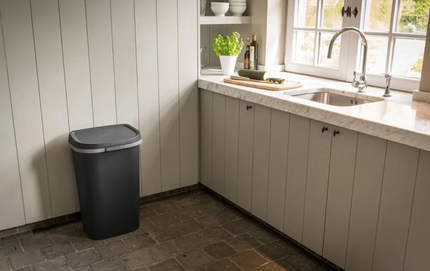 Mistral Flat Afvalbak 50L - Antraciet - Afvalemmers