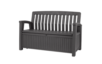 Banc de jardin Patio avec coffre 227L - Anthracite - Banc coffre de jardin