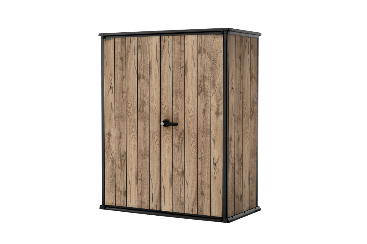 Armoire de jardin High Store+ 1400L - 140x74x170cm  - Marron aspect Douglas