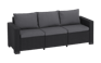 Canapé 3 places California - 198x68x71,5cm - Anthracite
