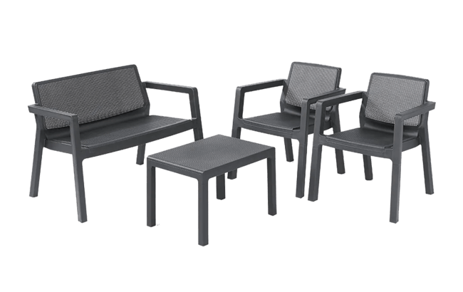 Emily 4 Seater Lounge Set - Grey