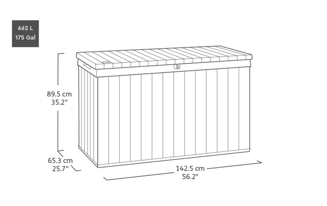 Darwin Opbergbox - 670L  - Groen