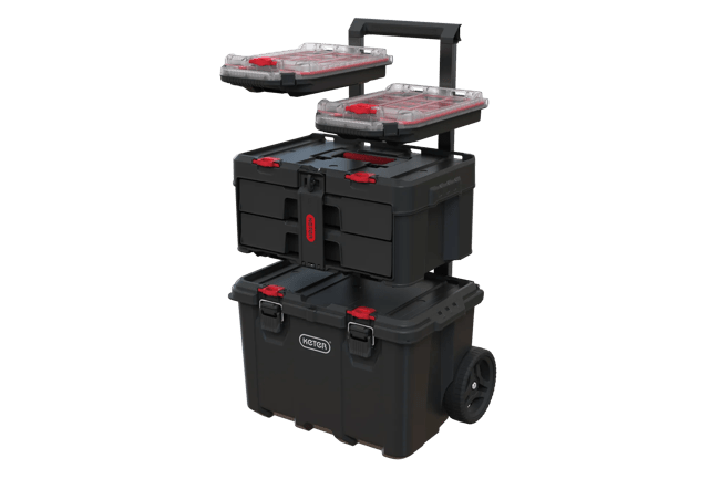 Stack & Roll 2.0 Tool Storage System Black - Keter US