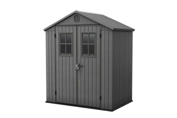 Darwin 6x4 Storage Shed with Windows - Graphite - Medium Sheds