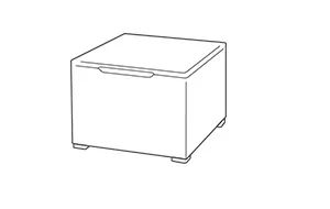 Emma 4 Seater Garden Set, With Storage Table  - Grey