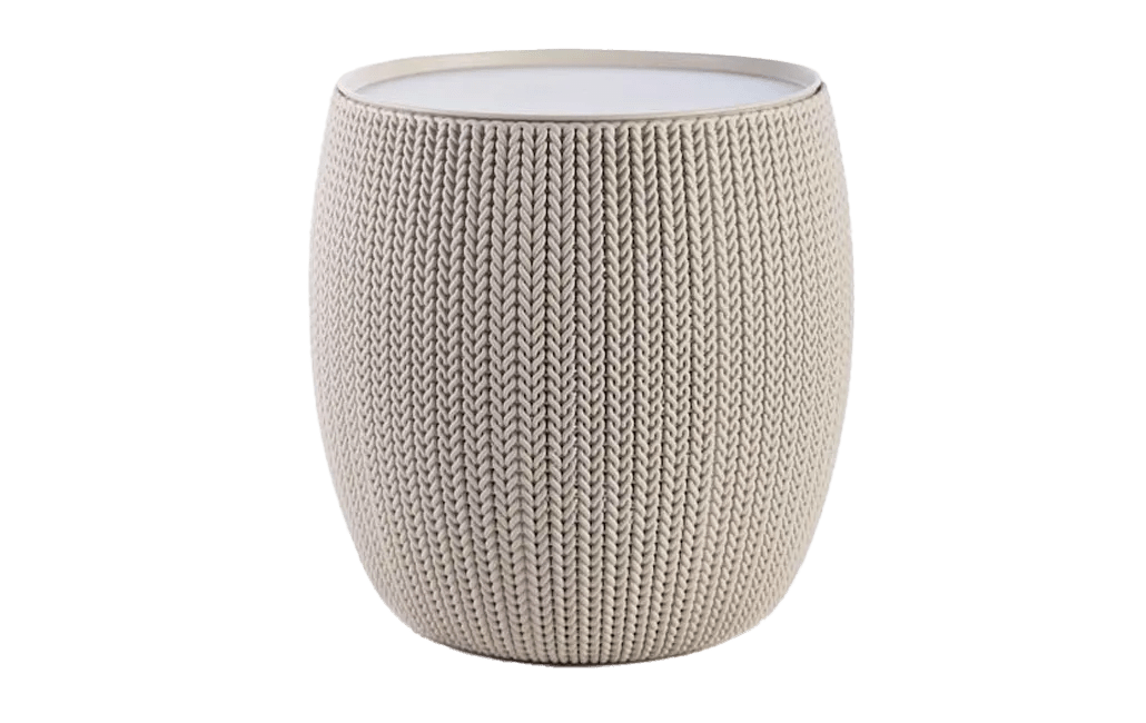 שולחן קפה ואחסון קוזי - בז'