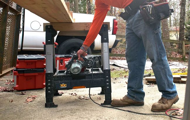 Lot de 2 tréteaux ajustables Lumberjack - Noir