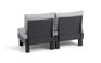 Salon de jardin Elements modulable 2 fauteuils et Table basse - Noir