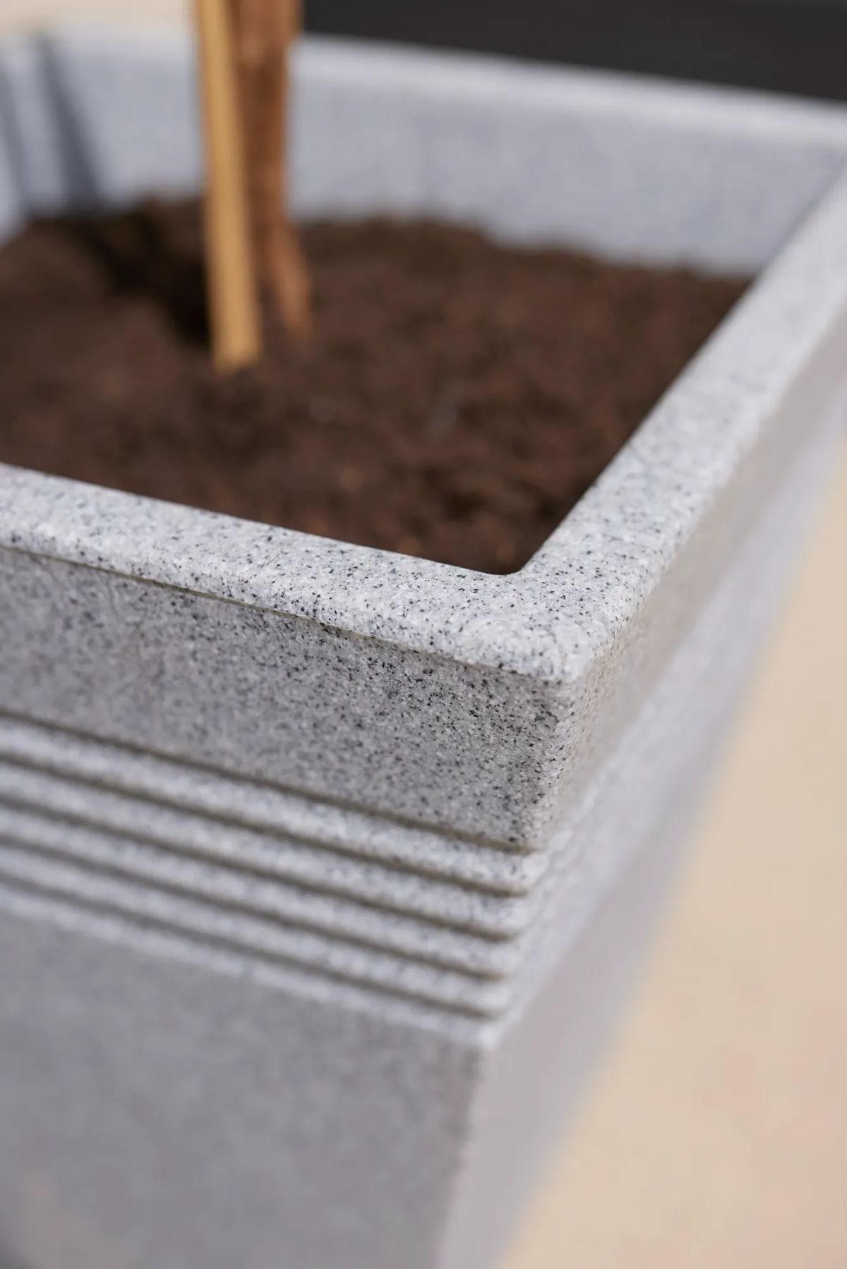 Piazza Square Planter 40cm Set of 2 - Alpine Grey