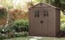 Caseta de exterior Darwin 6x4 ventanas frontales. 190x122x221 y 2,2m2 - Marrón