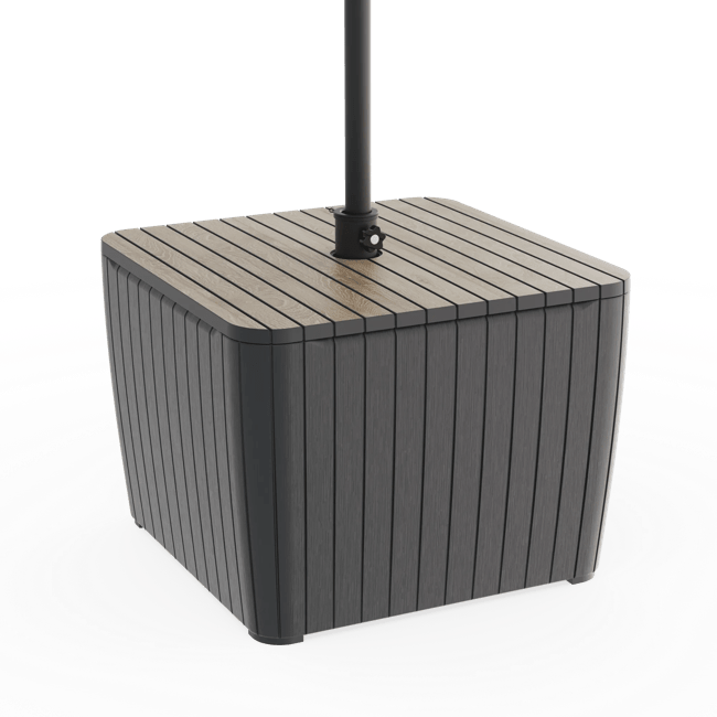 Signature Luzon Parasol Table - Ashwood Brown