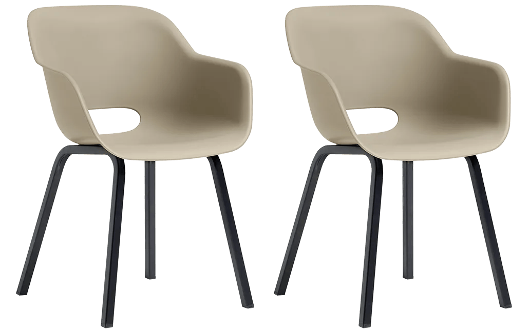 Fauteuil Noa – lot de 2 - Taupe